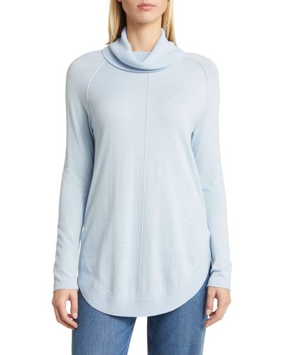 Caslon Caslon(r) Turtleneck Tunic Sweater - Blue