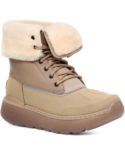 UGG ugg(r) Butte City Waterproof Faux Shearling Boot - Natural
