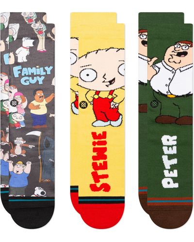 Stance X 'family Guy' Assorted 3-pack Family Values Socks - White