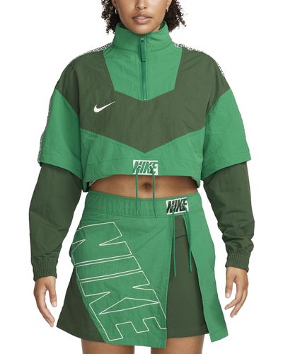 Nike Sportswear Water Repellent Crop Tracksuit Jacket - Green