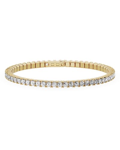 Jennifer Fisher 18k Gold Round Lab Created Diamond Open Bangle Bracelet - 8.19 Ctw - Multicolor