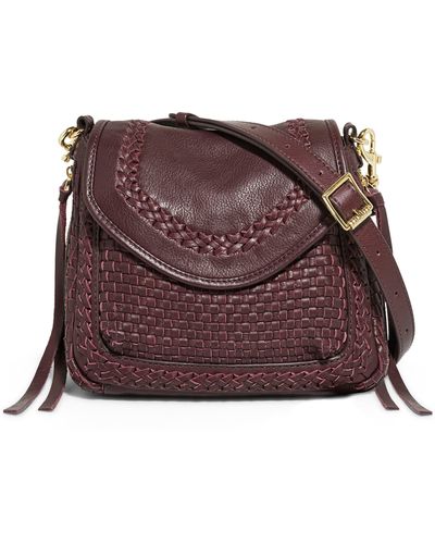 Aimee Kestenberg Mini All For Love Woven Leather Crossbody Bag - Purple