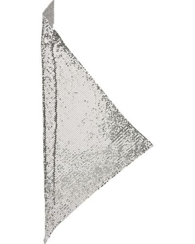 Rabanne Pixel Metallic Chain Mail Mesh Triangle Scarf