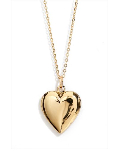 SET & STONES Roxy Heart Locket Necklace - Metallic