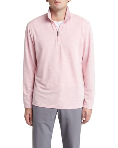 Tommy Bahama Coasta Vera Half Zip Pullover - Pink