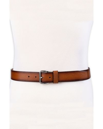 Cole Haan Wakefield Leather Belt - White