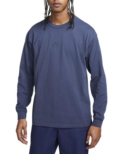 Nike Sportswear Premium Essentials Long Sleeve T-shirt - Blue