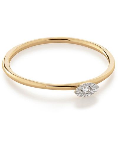 Monica Vinader 14k Gold Marquise Diamond Stacking Ring - White