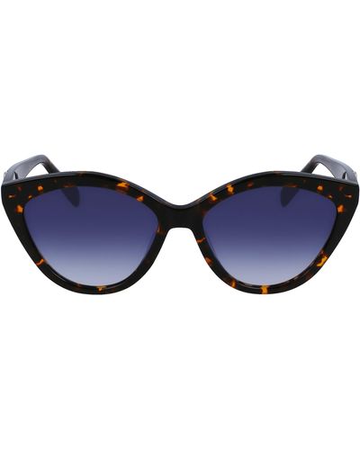 Longchamp 56mm Cat Eye Sunglasses - Blue