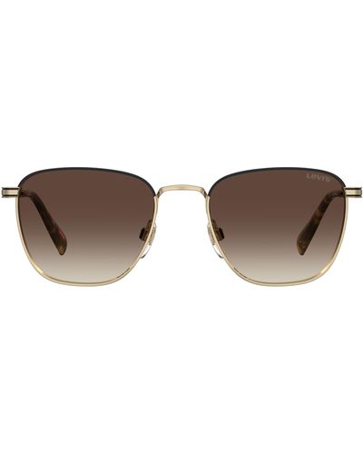 Levi's 52mm Gradient Rectangular Sunglasses - Brown