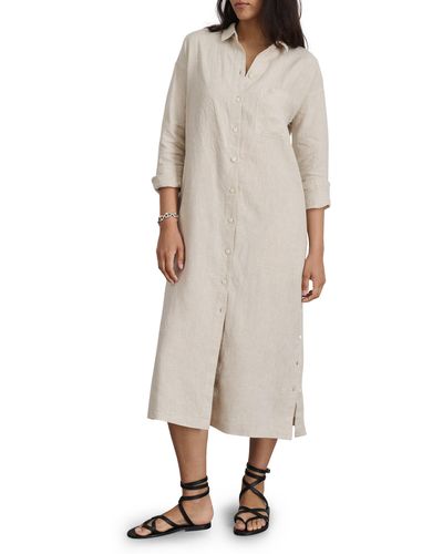 Alex Mill Long Sleeve Linen Midi Shirtdress - Natural