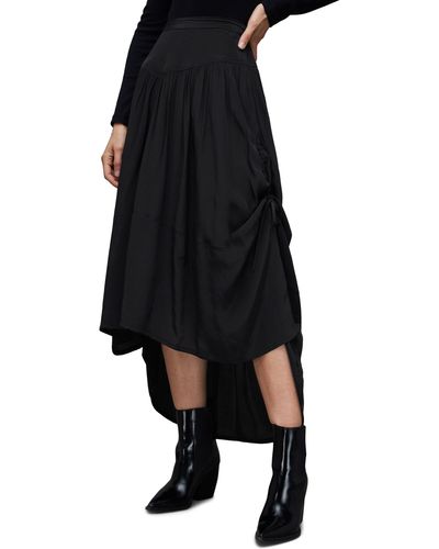 AllSaints Kaye Midi Skirt - Black