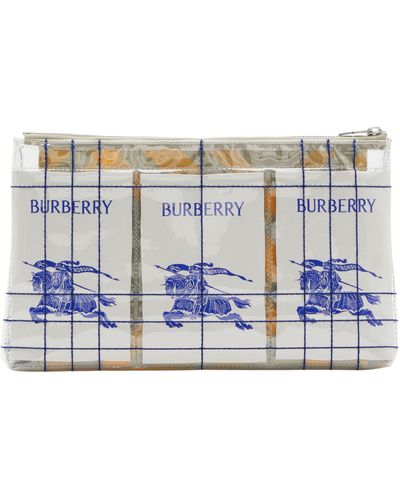 Burberry Ekd Zip Pouch - Blue