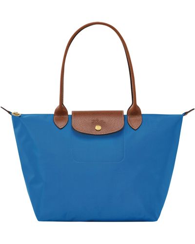 Longchamp Le Pliage Small Canvas Tote Bag - Blue