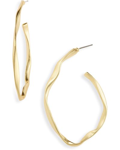 Karine Sultan Irregular Hoop Earrings - Metallic