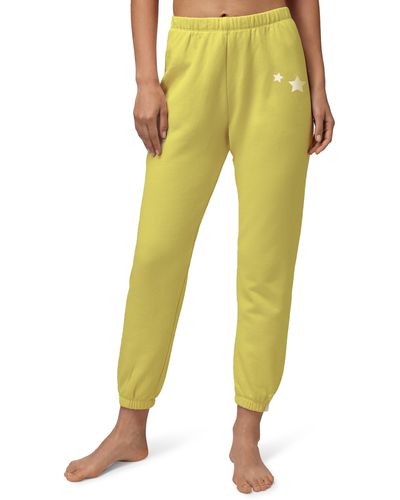 Spiritual Gangster Star Malibu Cotton Sweatpants - Yellow