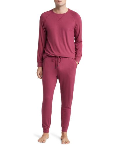 Daniel Buchler Stretch Viscose Pajama sweatpants - Red
