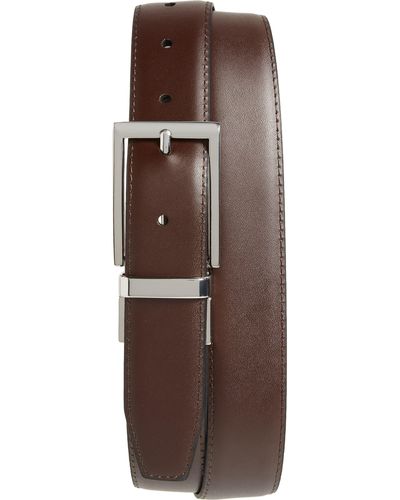 Nordstrom Shop Newman Reversible Leather Belt - Brown