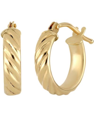 Bony Levy 14k Gold Twisted Hoop Earrings - Metallic