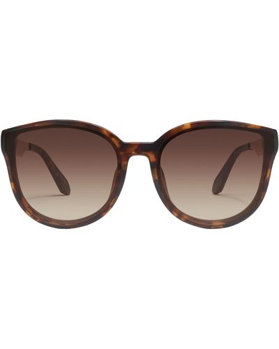 Quay Date Night 54mm Round Sunglasses - Brown