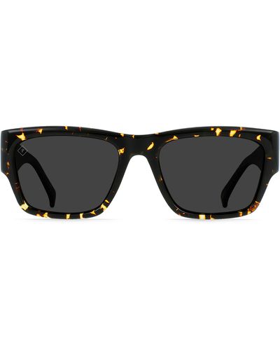 Raen Rufio 55mm Polarized Rectangular Sunglasses - Black