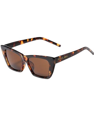 Fifth & Ninth Ainsley 68mm Cat Eye Sunglasses - Brown