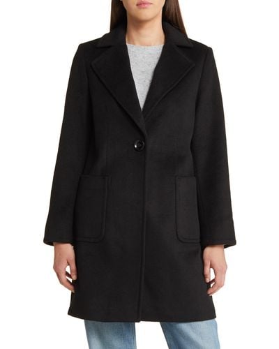 Sam Edelman Wool Blend Blazer Coat - Black