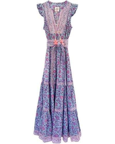 Alicia Bell Hope Cotton Cover-up Maxi Dress - Purple