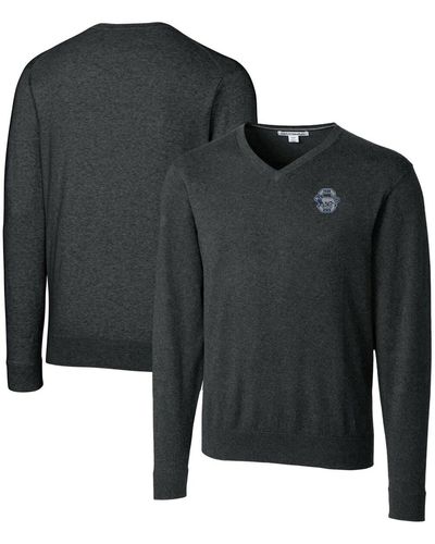 Cutter & Buck Penn State Nittany Lions Lakemont Tri-blend Big & Tall V-neck Pullover Sweater At Nordstrom - Black