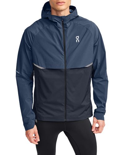 On Shoes Core Hooded Packable Running Jacket - Blue