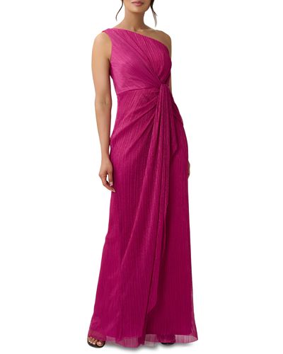 Adrianna Papell One-shoulder Evening Gown - Red