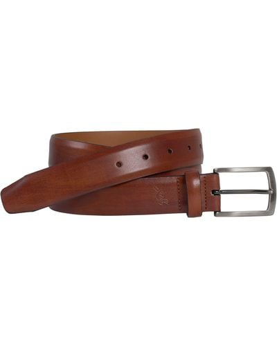 Johnston & Murphy Ellsworth Leather Belt - Brown