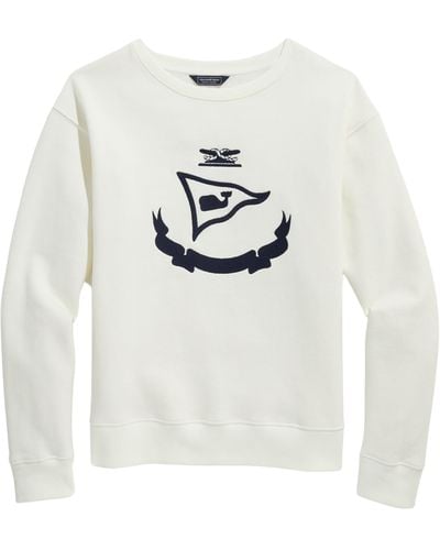 Vineyard Vines Burgee Embroidered Sweatshirt - White