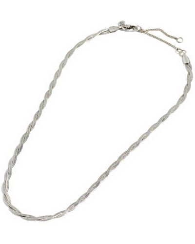 Madewell Braided Herringbone Chain Necklace - White