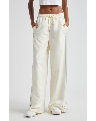 Honor The Gift Wide Leg Track Pants - White
