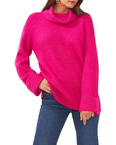 Vince Camuto Cowl Neck Knit Tunic - Pink
