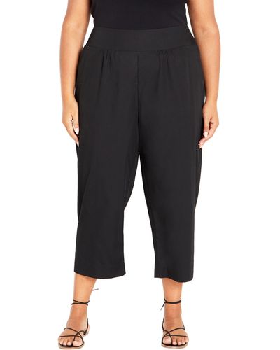 City Chic Justice Pull-on Pants - Black