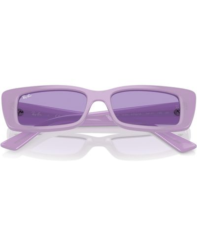 Ray-Ban Teru 54mm Rectangular Sunglasses - Purple