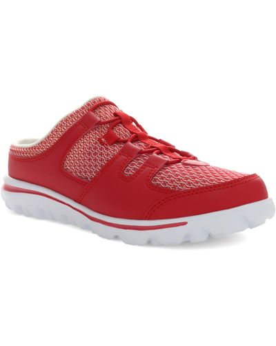 Propet Travelactiv Mesh Slide Sneaker - Red