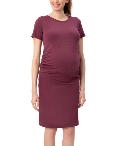 Stowaway Collection Gramercy Maternity/nursing Dress - Purple