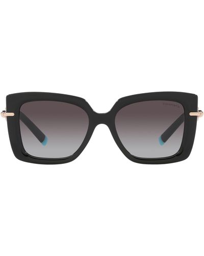 Tiffany & Co. 53mm Gradient Butterfly Sunglasses - Black