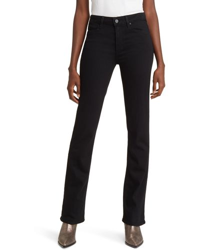 PAIGE Manhattan High Waist Bootcut Jeans - Black