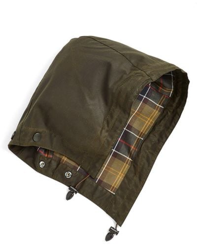 Barbour Waxed Cotton Hood - Green