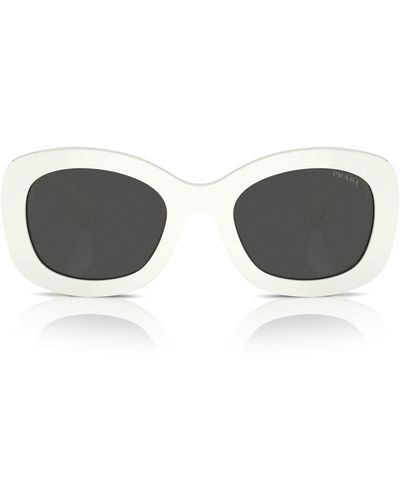 Prada 54mm Oval Polarized Sunglasses - Multicolor