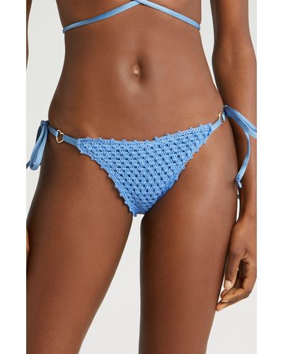 CAPITTANA Vera Crochet Bikini Bottoms - Blue
