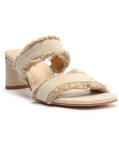 SCHUTZ SHOES Amely Mid Sandal - Natural