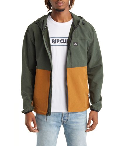 Rip Curl Elite Anti Series Water Repellent Hooded Jacket - Black