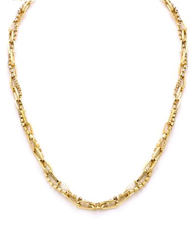 Panacea Crystal Twist Chain Necklace - Metallic