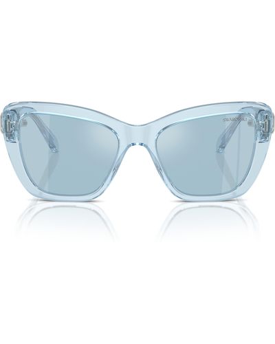 Swarovski 52mm Cat Eye Sunglasses - Blue
