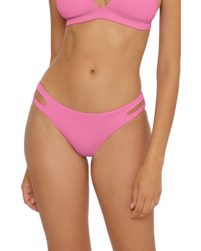 Becca Color Code Cutout Hipster Bikini Bottoms - Pink